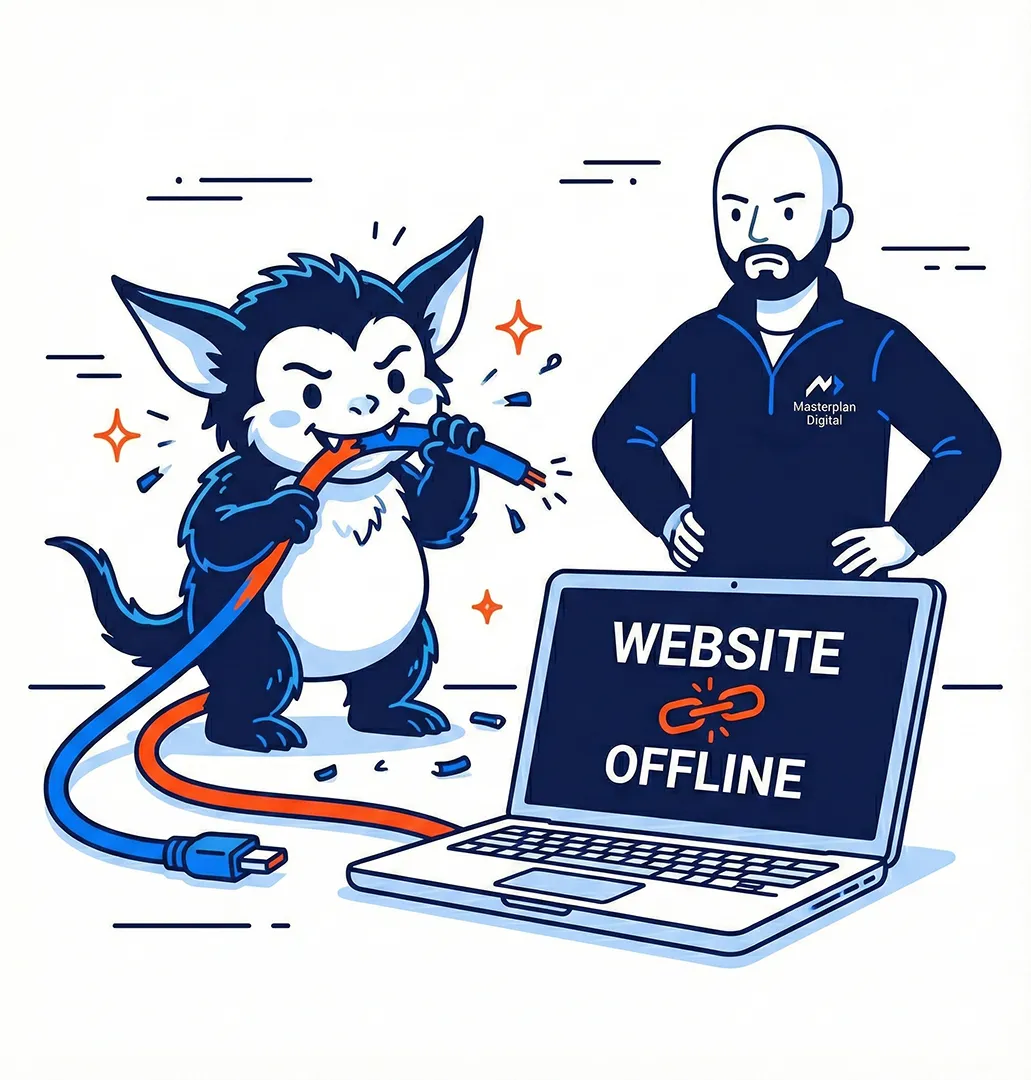 why i charge a monthly website maintenance retainer website offline