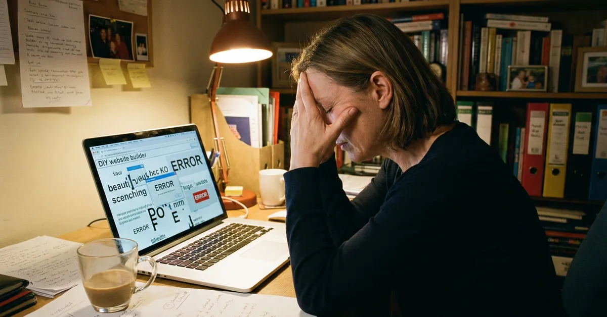 Why a WordPress website beats DIY builders for your local business owner stressed